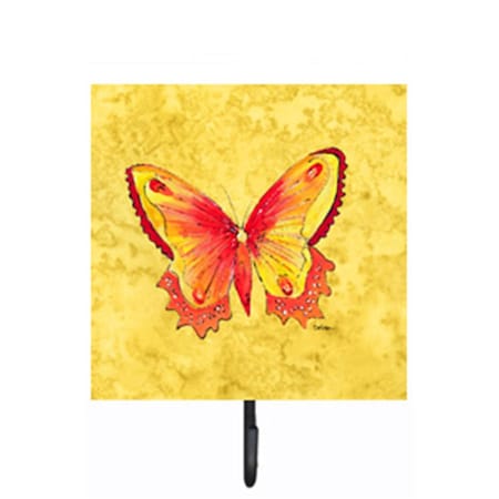 Carolines Treasures Butterfly on Yellow Leash Or Key Holder 8857SH4